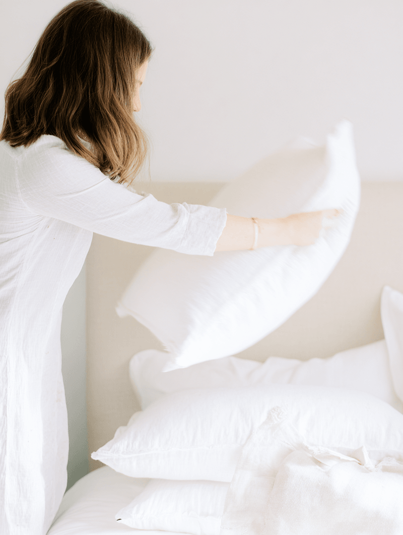 Soft linen wedding-morning still, preparing for a calm Michigan luxury wedding day